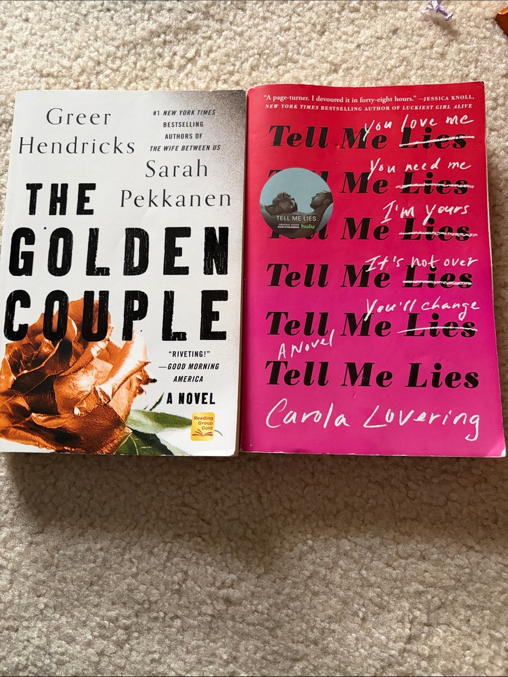 Lot of 2 books The  Golden Couple & Tell Me Lies